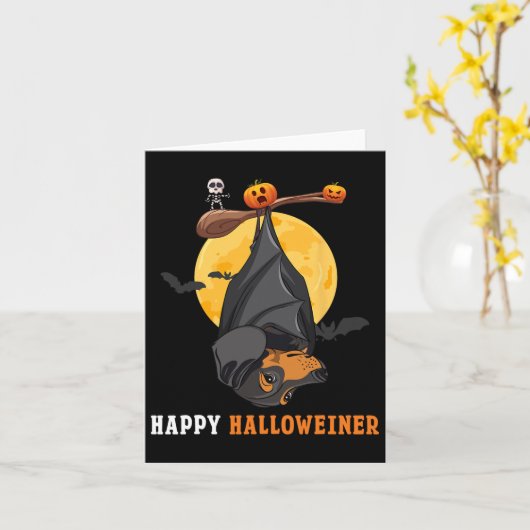Pompoen Halloween Voor Vrouwen &Camp; Vleermuis Wo Kaart (Gele Bloem)