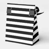 Pompoen. Halloweenfeest. Zwart-wit gestreept Bedankdoosjes (Achterkant)