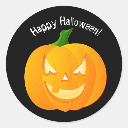 Pompoen Happy Halloween Stickers Enveloppen Afdich (Voorkant)