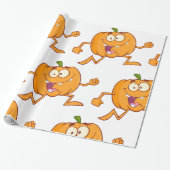 Pompoen hardlopen cadeaupapier (Uitgerold)