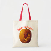 Pompoen, hart in de hand tote bag (Voorkant)