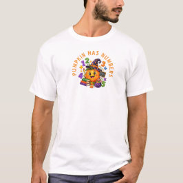 Pompoen Heeft Nummers Wiskunde Docent Halloween T-shirt