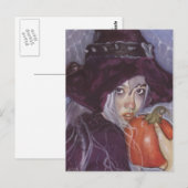 pompoen heks briefkaart (Voorkant / Achterkant)
