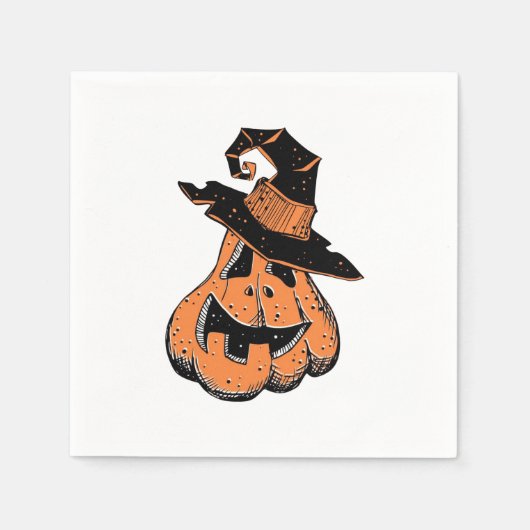 pompoen heks doedel servet (Voorkant)