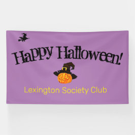 Pompoen Heks Halloween Feest Banner