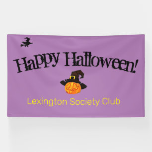 Pompoen Heks Halloween Feest Banner