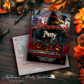 pompoen heks Halloween feestuitnodiging Briefkaart