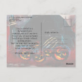pompoen heks Halloween feestuitnodiging Briefkaart (Achterkant)