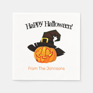 Pompoen Heks Halloween Papieren Feestservetten Servet