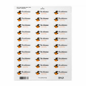 Pompoen Heks Halloween Retouradreslabels Etiket (Full Sheet)