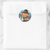 Pompoen Heks  Halloween Sticker (Tas)