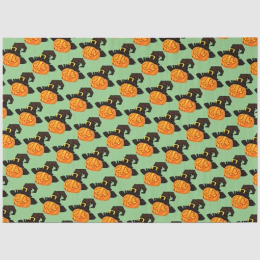 Pompoen Heks Halloween Tissue Papier (Voorkant)