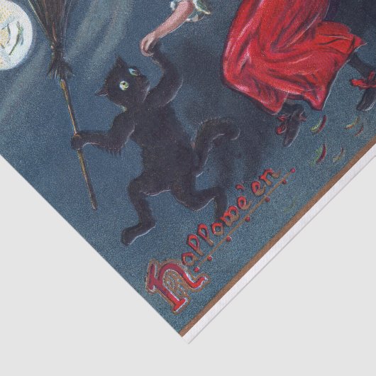 pompoen heks zwart kattepartijweefsel tissuepapier (Detail)