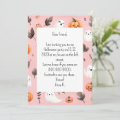 Pompoen Helloween uitnodiging (Staand voorkant)