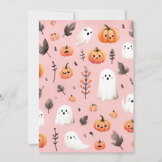 Pompoen Helloween uitnodiging (Achterkant)