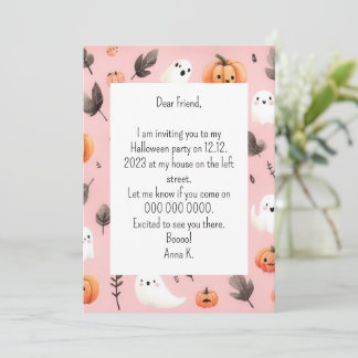 Pompoen Helloween uitnodiging