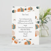 Pompoen Helloween uitnodiging (Staand voorkant)