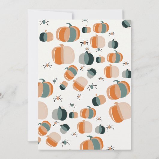 Pompoen Helloween uitnodiging (Achterkant)