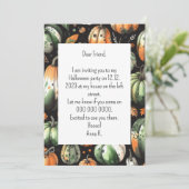 Pompoen Helloween uitnodiging (Staand voorkant)
