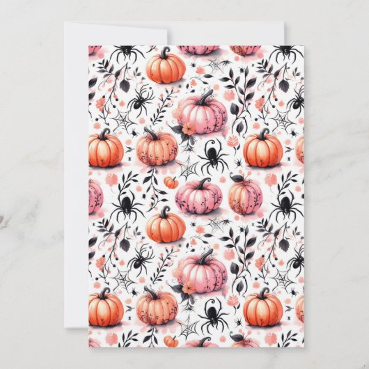 Pompoen Helloween uitnodiging (Achterkant)