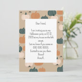 Pompoen Helloween uitnodiging (Staand voorkant)