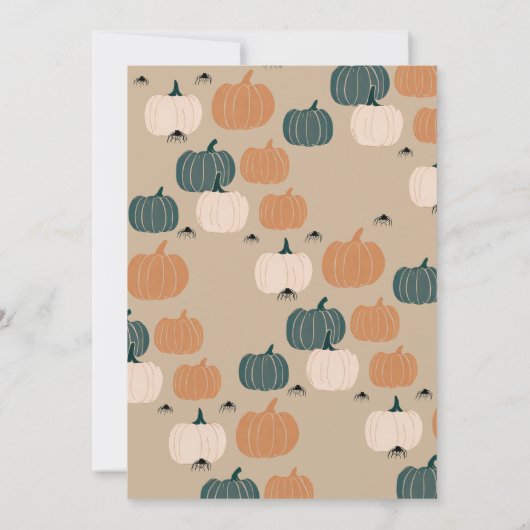 Pompoen Helloween uitnodiging (Achterkant)