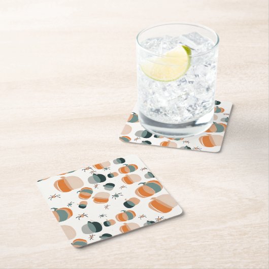 Pompoen Helloween uitnodiging Kartonnen Onderzetters (Insitu)