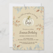 Pompoen Herfst 1e verjaardag Kaart (Voorkant)