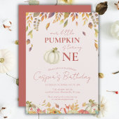 Pompoen Herfst 1e verjaardag Kaart