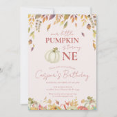 Pompoen Herfst 1e verjaardag Kaart (Voorkant)