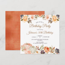 Pompoen Herfst 30e Verjaardagsfeestje Rustieke Blo