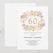 Pompoen Herfst 60e Verjaardagsfeest Kaart (Voorkant / Achterkant)