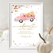 Pompoen Herfst Baby Shower Advies & Wensen Bord Poster