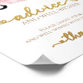 Pompoen Herfst Baby shower Advies & Wishes Sign Poster (Hoek)