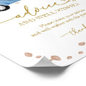 Pompoen Herfst Baby shower Advies & Wishes Sign Poster (Hoek)