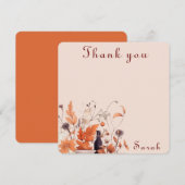 Pompoen herfst Baby shower Bedankkaart (Voorkant / Achterkant)