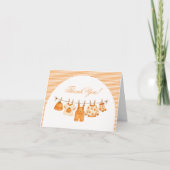 Pompoen Herfst Baby Shower Bedankkaart (Voorkant)