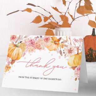 Pompoen Herfst Baby Shower Bedankt