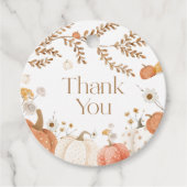 Pompoen Herfst Baby Shower Bedankt  Bedankjes Labels (Voorkant)