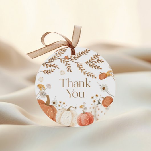 Pompoen Herfst Baby Shower Bedankt  Bedankjes Labels