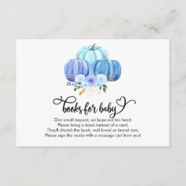 Pompoen Herfst Baby Shower | Boeken voor Baby Informatiekaartje