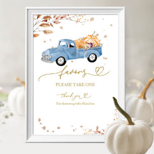 Pompoen Herfst Baby Shower Favoren Bord Poster