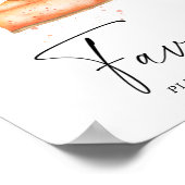 Pompoen herfst baby shower - Favors Poster (Hoek)