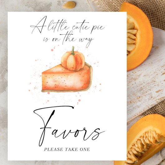 Pompoen herfst baby shower - Favors Poster