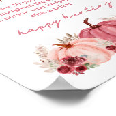 Pompoen Herfst Baby shower Fopspeen Hunt Spel Sign Poster (Hoek)