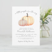 Pompoen Herfst Baby Shower Kaart (Staand voorkant)