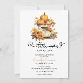 Pompoen Herfst Baby shower Kaart