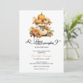 Pompoen Herfst Baby shower Kaart (Staand voorkant)