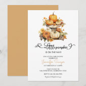 Pompoen Herfst Baby shower Kaart (Voorkant / Achterkant)