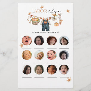 Pompoen Herfst Baby shower Labour of Love Game